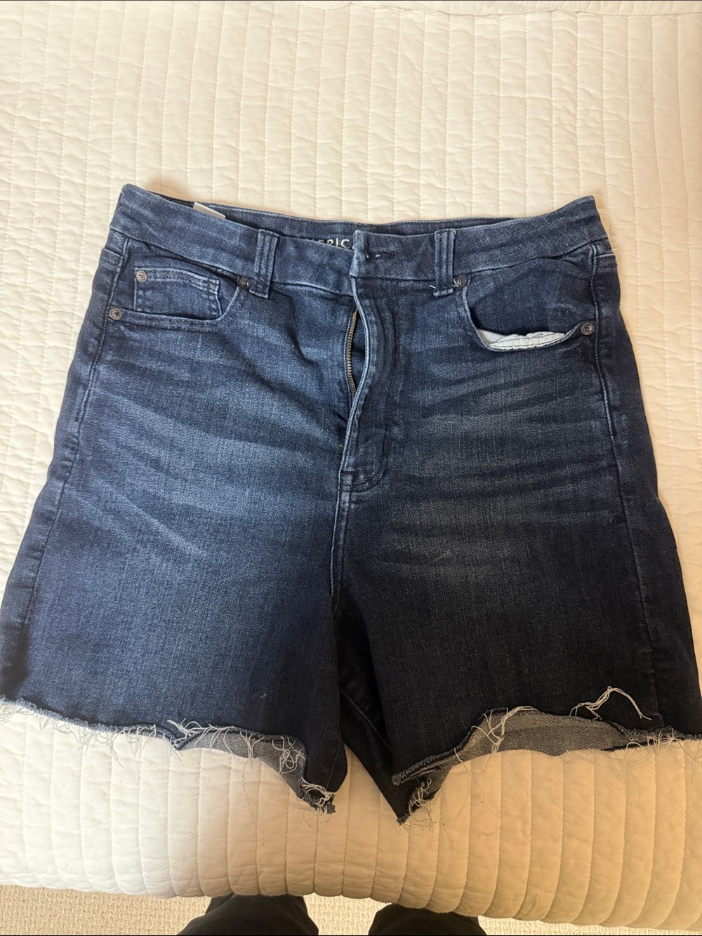 American Eagle Outfitters Dark Blue Denim Cutoff Shorts
